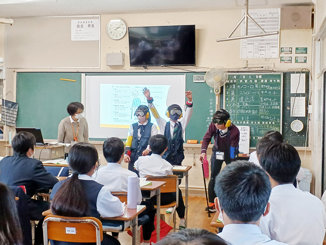 末広中学校1年生　総合学習「スペシャリスト講座～末広学区の達人から学ぶ～」